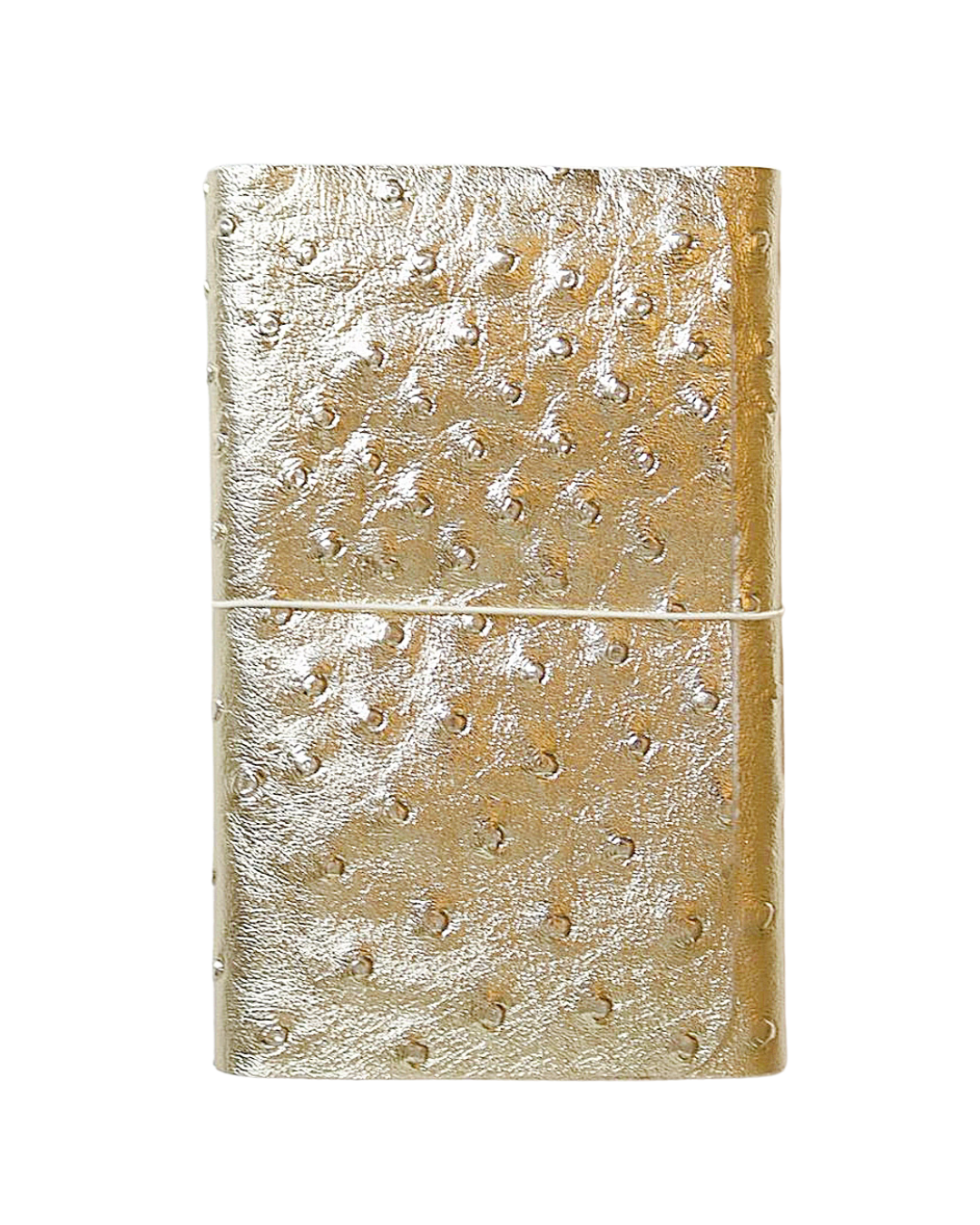 Gold Ostrich Pocket size Journal Holder